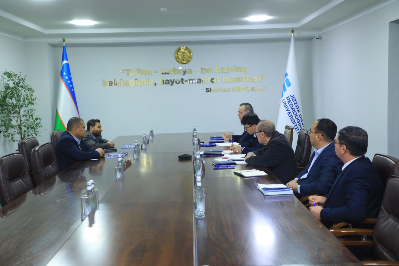 Jizzax davlat pedagogika universitetida xorijiy talabalarni jalb etish masalalari yuzasidan muzokaralar o‘tkazildi.